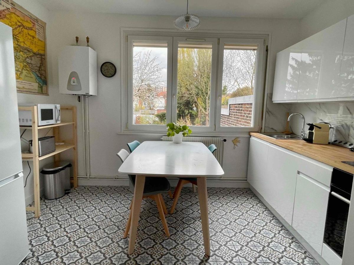 Willa La Chambre Jaune Maison Avec Grande Terrasse Et Garage Prive Lille Zewnętrze zdjęcie